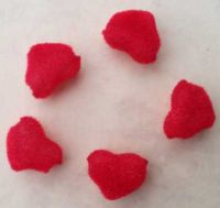 Червено ПУХЕНО Сърце(12 мм)